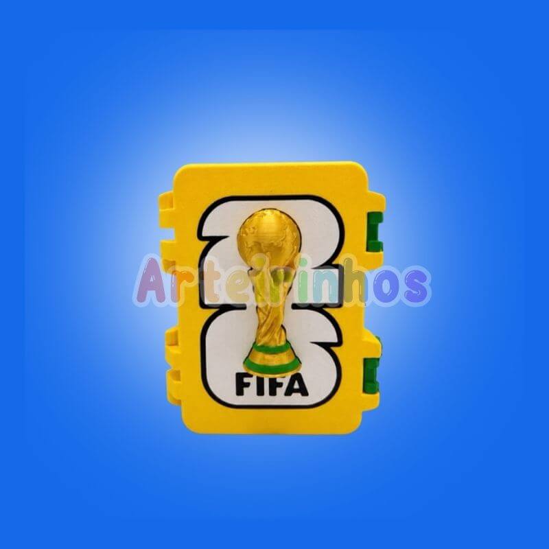 Porta Figurinhas Copa do Mundo + Troféu de Brinde