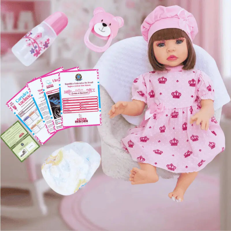 Boneca Bebê Reborn Realista em Silicone
