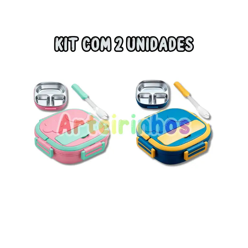 Lancheira Térmica Infantil com Pote Inox