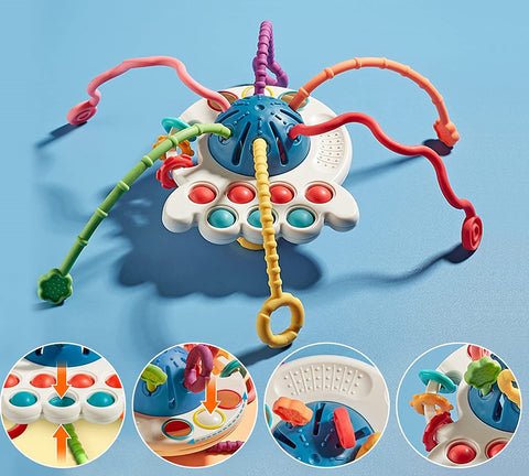 Brinquedo Sensorial 3 em 1 de Silicone