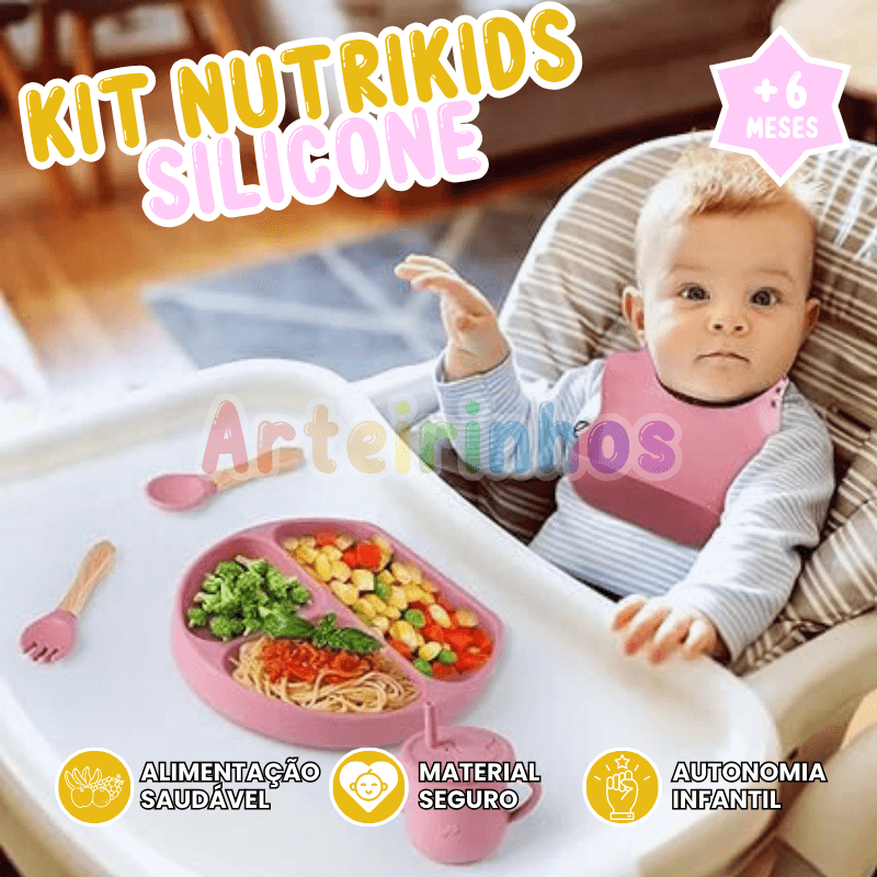 Kit Nutrikids Silicone - Introdução Alimentar (8Pçs)