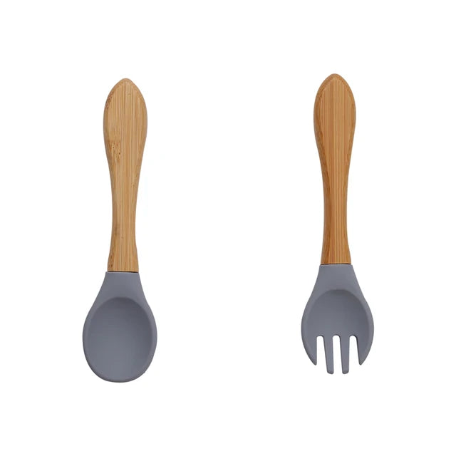 Talheres de Silicone Nutrikids Baby - Introdução Alimentar