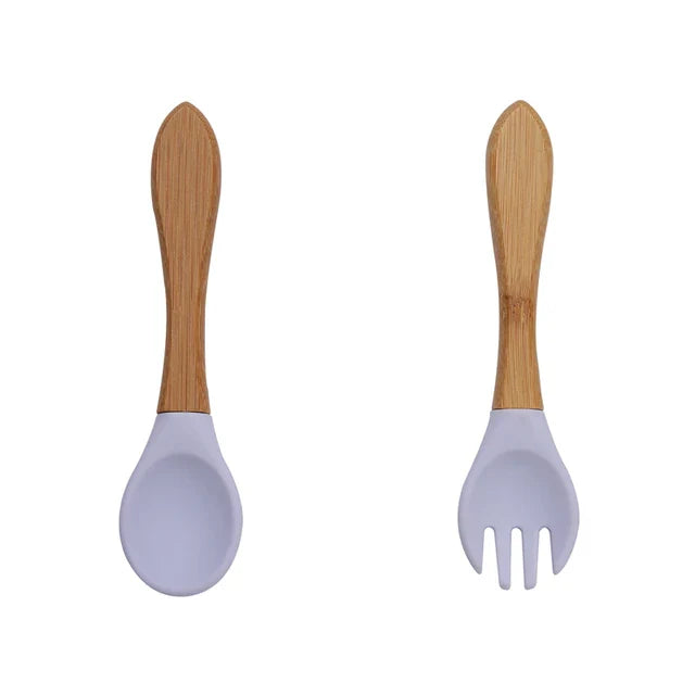 Talheres de Silicone Nutrikids Baby - Introdução Alimentar