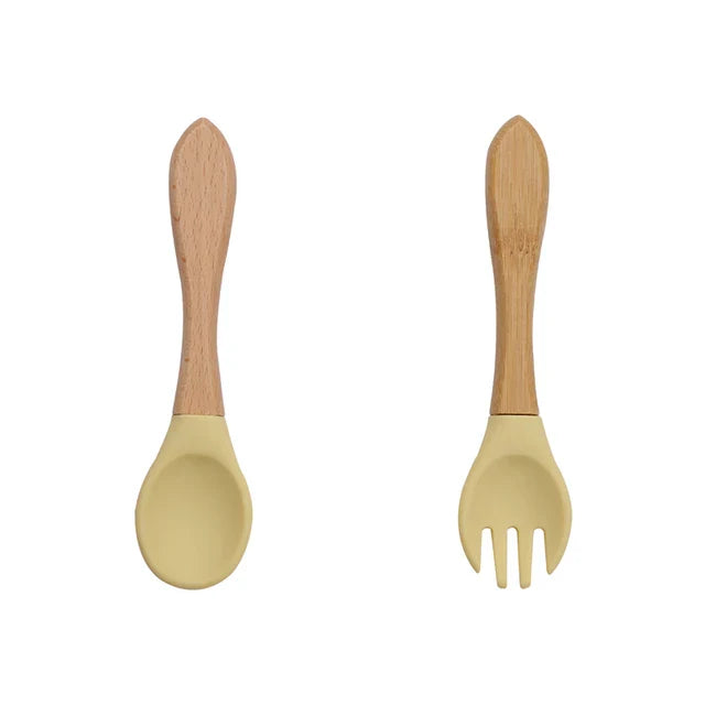 Talheres de Silicone Nutrikids Baby - Introdução Alimentar