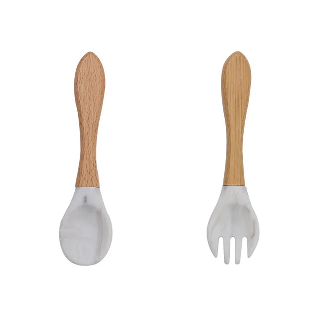 Talheres de Silicone Nutrikids Baby - Introdução Alimentar