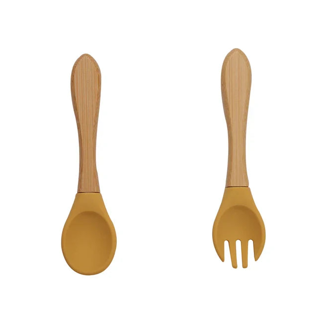 Talheres de Silicone Nutrikids Baby - Introdução Alimentar