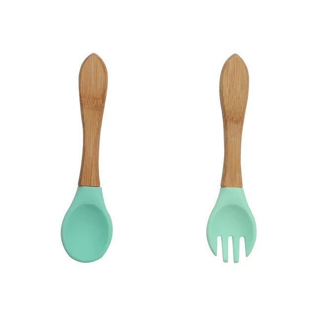 Talheres de Silicone Nutrikids Baby - Introdução Alimentar