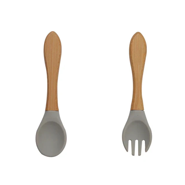 Talheres de Silicone Nutrikids Baby - Introdução Alimentar