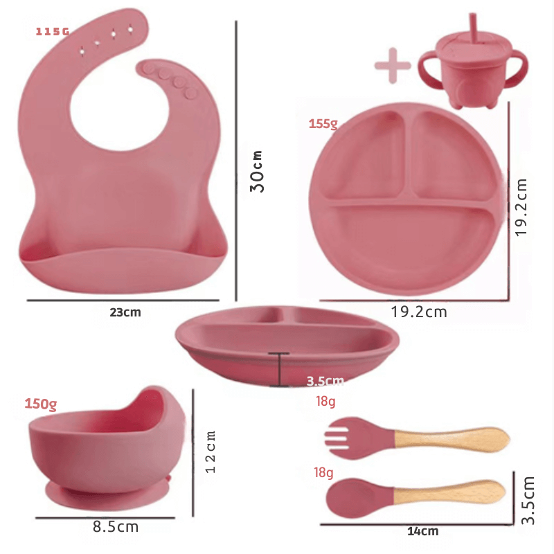 Kit Nutrikids Silicone - Introdução Alimentar (8Pçs)