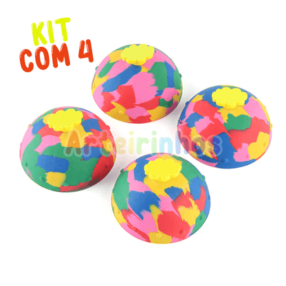 Bola Saltitante AntiStress - Arteirinhos (kit4)