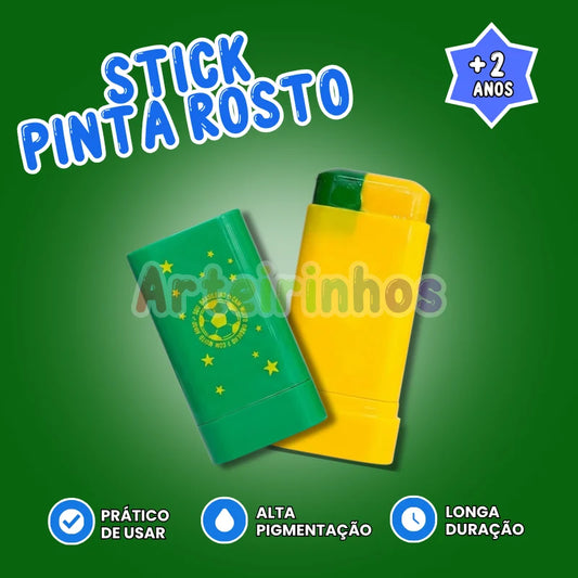 Pinta Rosto Verde e Amarelo Miss Rosê Copa do Mundo