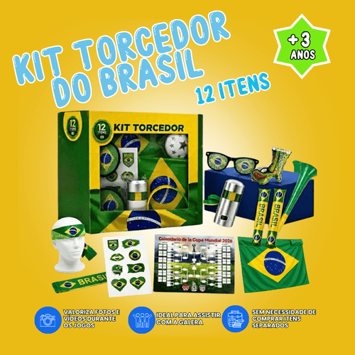 Kit Torcedor Copa do Mundo 2026 Brasil