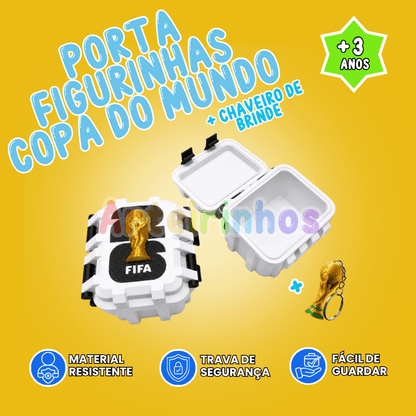 Porta Figurinhas Copa do Mundo + Troféu de Brinde