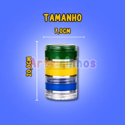 Pintura Facial - Verde, Amarelo e Azul - Maquiagem para Torcedor