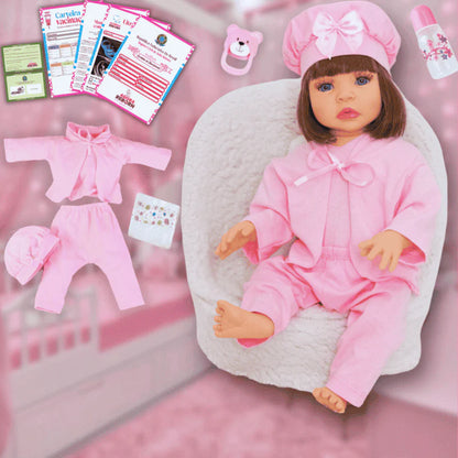 Boneca Bebê Reborn Realista em Silicone