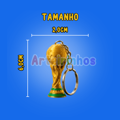 Chaveiro Troféu de Copa do Mundo - Compre 1 Leve 4