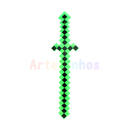 Espada Pixel Minecraft - LED e Som