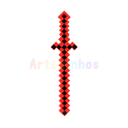Espada Pixel Minecraft - LED e Som