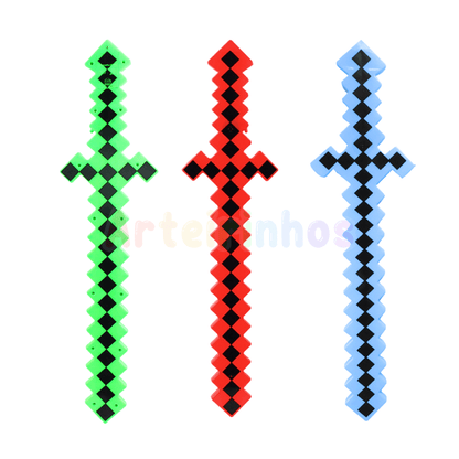 Espada Pixel Minecraft - LED e Som