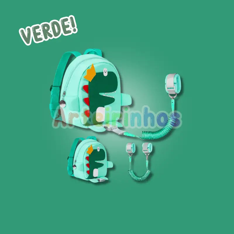 Mochila + Pulseira Guia Anti Perda