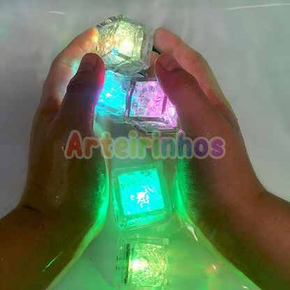 Cubos Coloridos Subaquáticos LED (12 Cubos) - Arteirinhos
