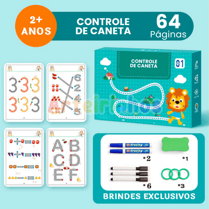 Caderno Montessori - Treina a Coordenação Motora 4 OPÇÕES  - Volta às Aulas