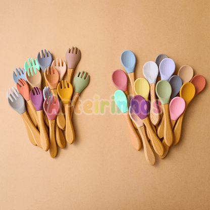Talheres de Silicone Nutrikids Baby - Introdução Alimentar
