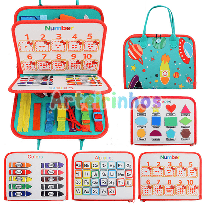 Maleta Sensorial Montessori + de 19 Atividades