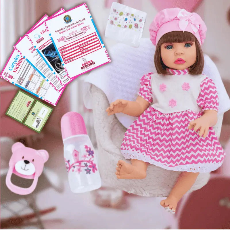 Boneca Bebê Reborn Realista em Silicone