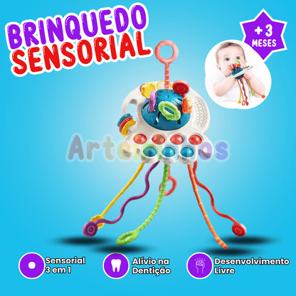 Brinquedo Sensorial 3 em 1 de Silicone