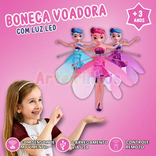 Boneca Voadora com Luz Led