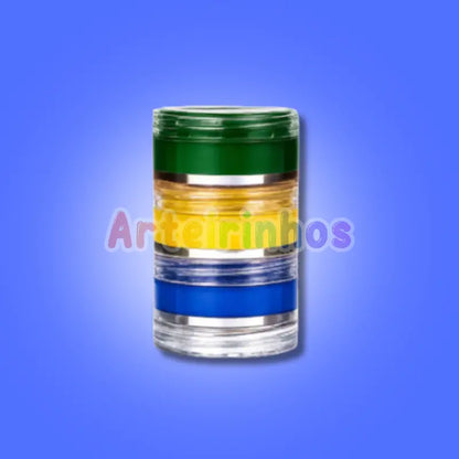 Pintura Facial - Verde, Amarelo e Azul - Maquiagem para Torcedor
