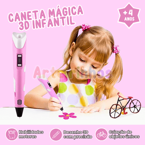 Caneta Mágica 3D Infantil