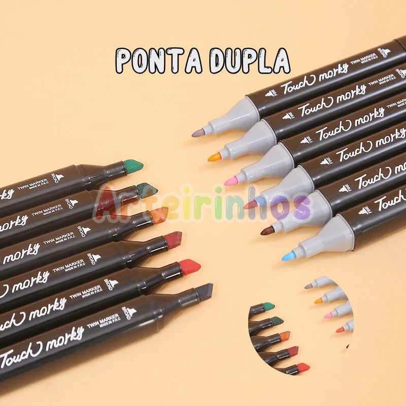 Kit de Canetas Pontas Duplas Bobbie Goods - Voltas às Aulas
