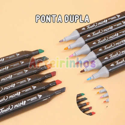 Kit de Canetas Pontas Duplas Bobbie Goods - Voltas às Aulas