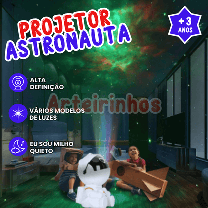 Projetor Astronauta Estrelar Arteirinhos