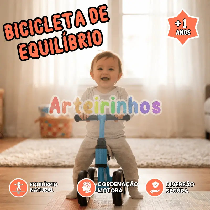Bicicleta de Equilíbrio Infantil sem Pedal