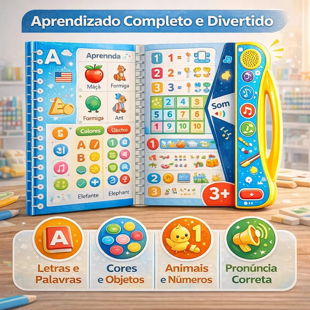 Livro Educativo Bilíngue - Toque e Som