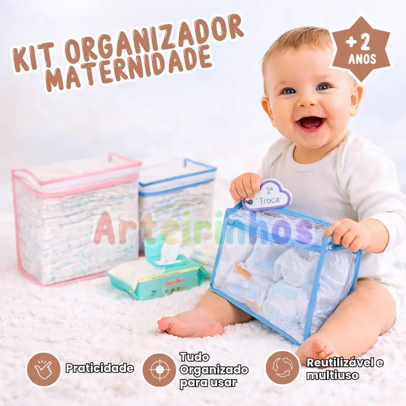 Kit Organizador Maternidade - Kit com 6 Unidades