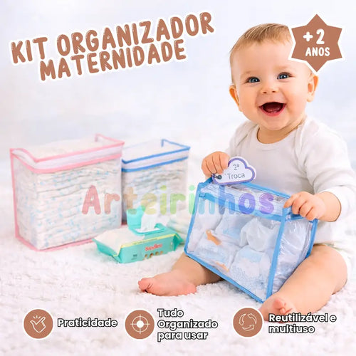 Kit Organizador Maternidade - Kit com 6 Unidades