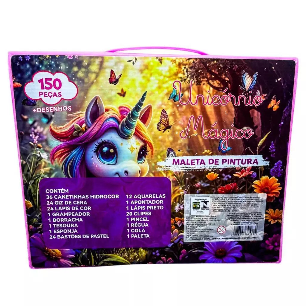 Kit Pintura Educativo Completo 150 Peças Menina - Volta às aulas
