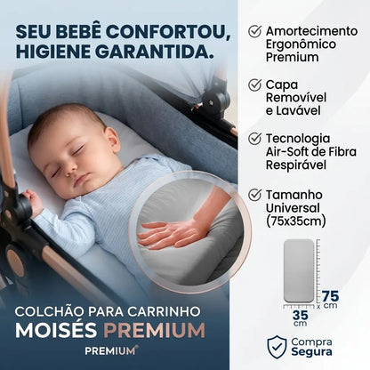 Colchão para Carrinho Moisés Premium