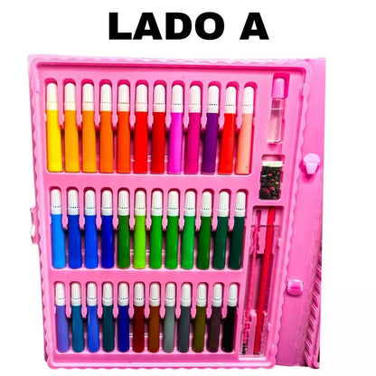 Kit Pintura Educativo Completo 150 Peças Menina - Volta às aulas