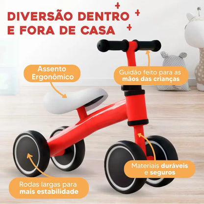 Bicicleta de Equilíbrio Infantil sem Pedal