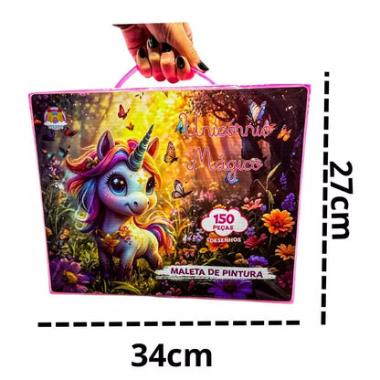 Kit Pintura Educativo Completo 150 Peças Menina - Volta às aulas