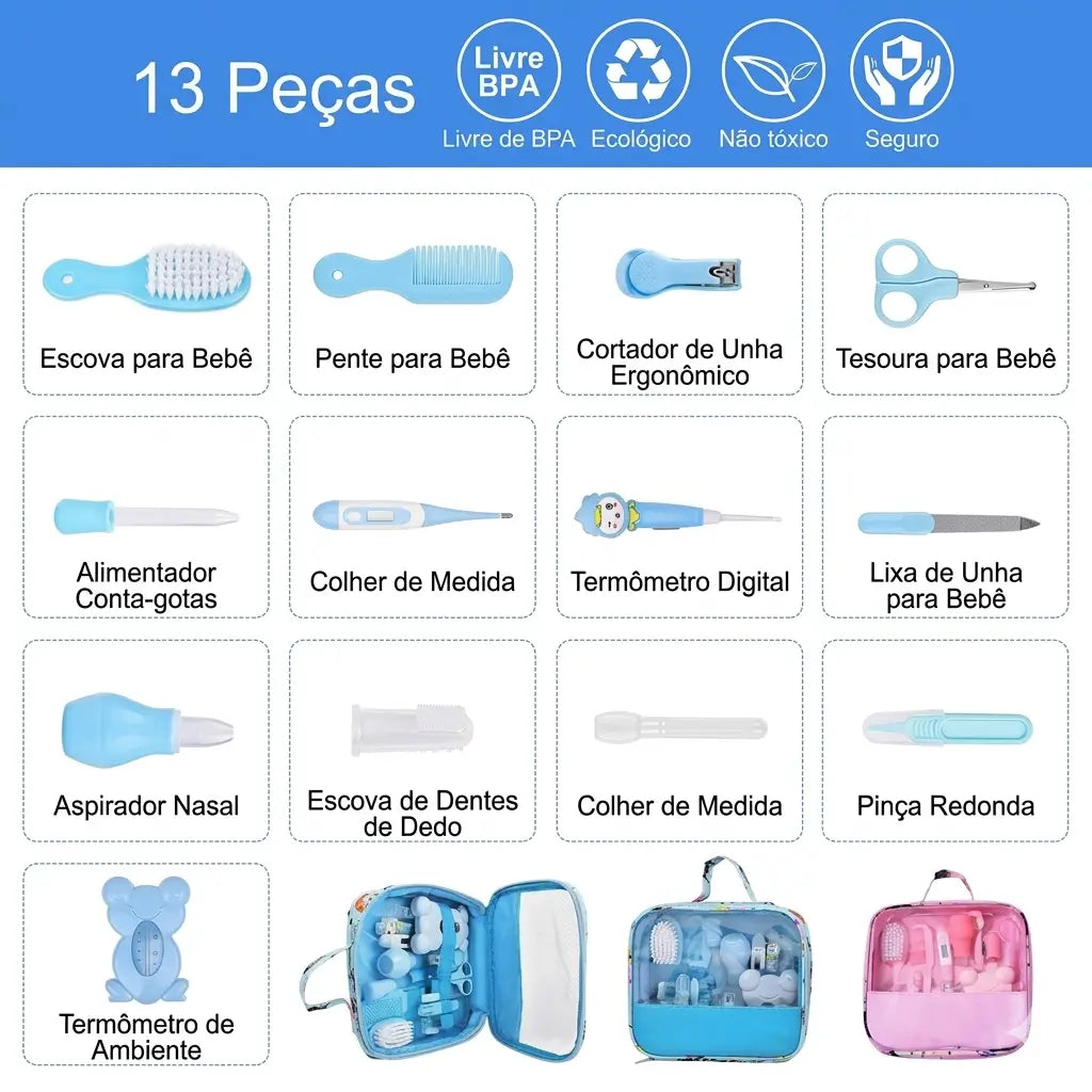 Kit Completo Higiene Bebê - 13 Peças